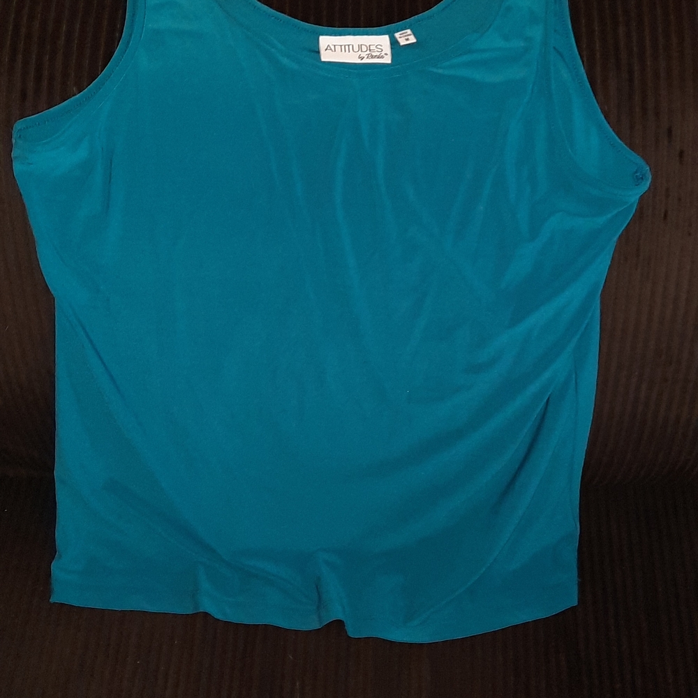Attitudes by Renee Women's Teal Tank Top